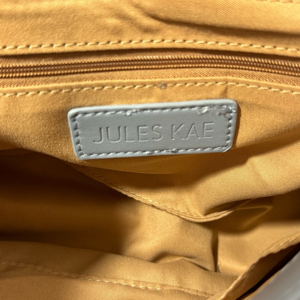 Jules Kae Lillian crossbody or clutch Purse, Butter soft Vegan leather baby blue - Picture 2 of 9